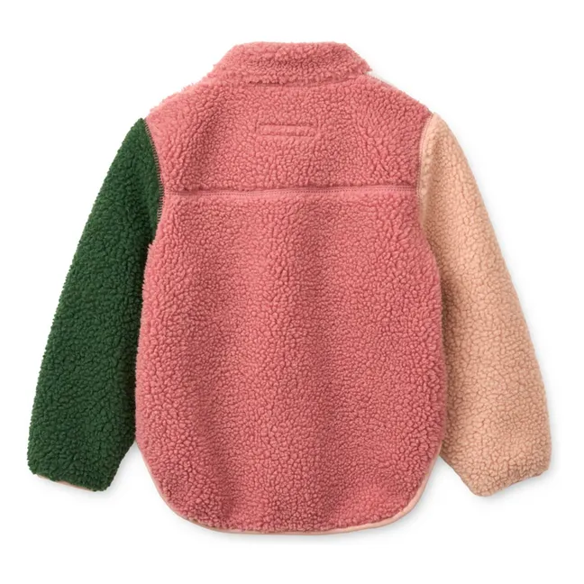 Veste Façon Sherpa Noam Colorblock Fibres Recyclées | Rose