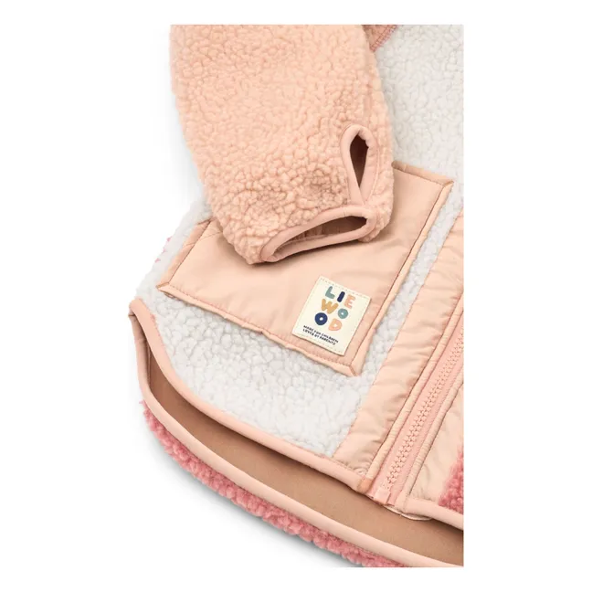 Sherpa Noam Colorblock Jacke aus recycelten Fasern | Rosa