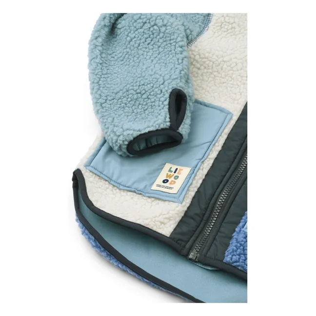 Sherpa Noam Colorblock Jacke aus recycelten Fasern | Blau