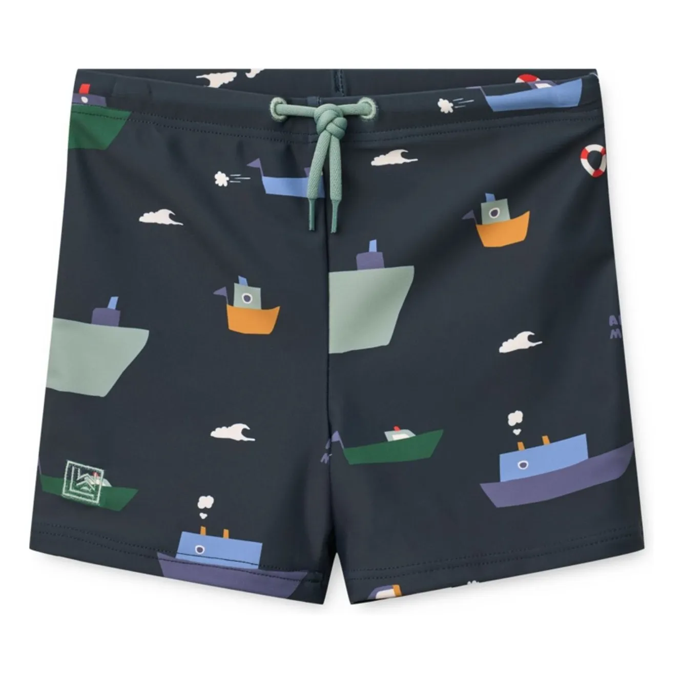 Liewood Navy Blue Otto Bateaux Recycled Fiber Swim Shorts