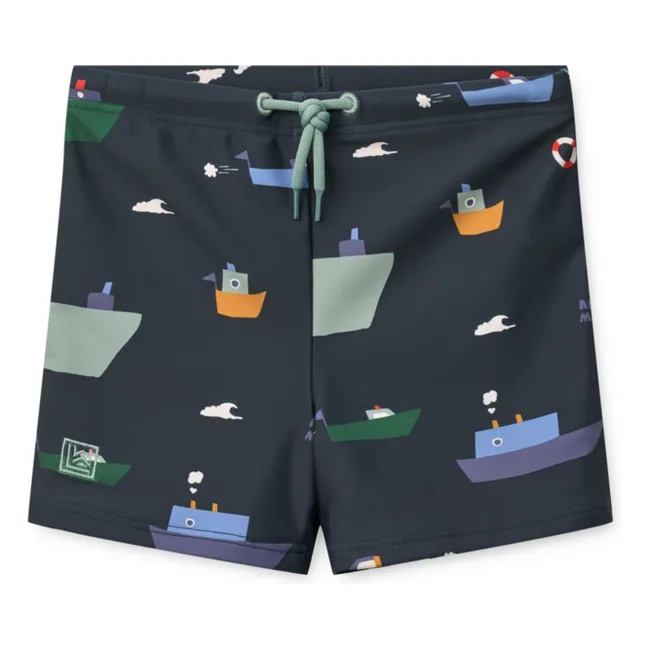 Short de Bain Otto Bateaux Fibres Recyclées | Bleu marine