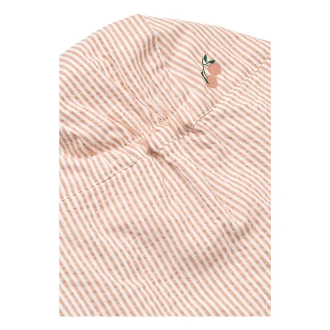 Cecilia organic cotton striped hat | Pink