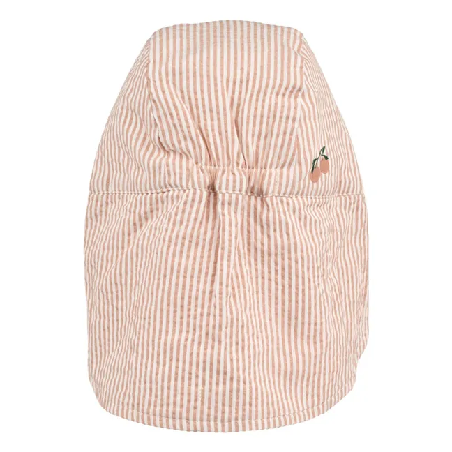 Gorro a rayas de algodón ecológico Cecilia | Rosa