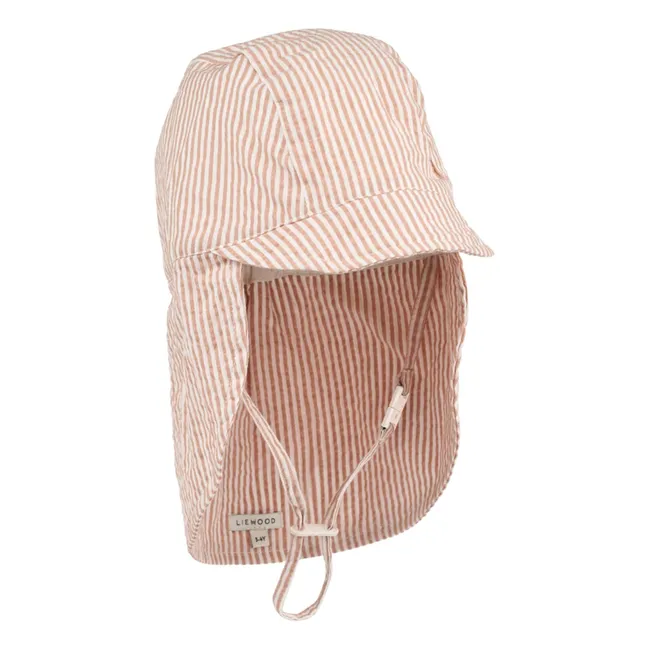 Gorro a rayas de algodón ecológico Cecilia | Rosa