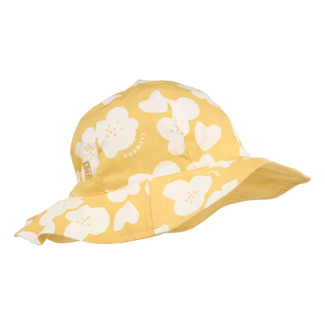 Reversible Hut Amélia Blumen Bio-Baumwolle | Gelb