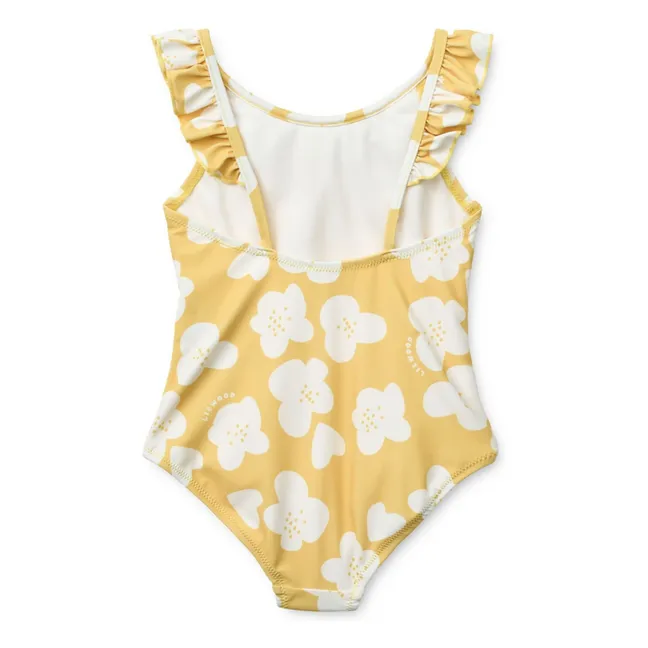 Maillot de Bain Kallie Fleuri Fibres Recyclées | Jaune