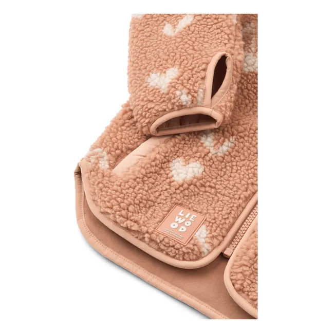 Nolan Herzchen Sherpa-Jacke aus recycelten Fasern | Rosa