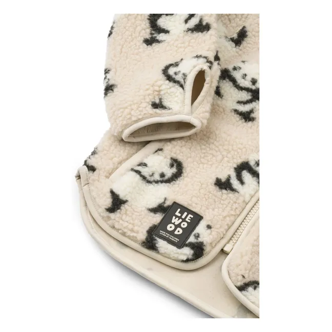 Sherpa Nolan Pandas Jacke aus recycelten Fasern | Beige