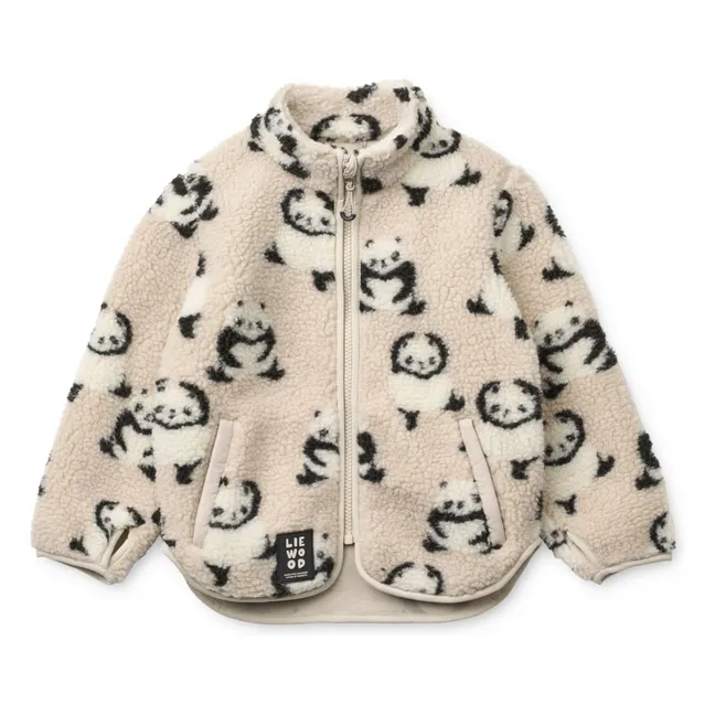 Sherpa Nolan Pandas Jacke aus recycelten Fasern | Beige
