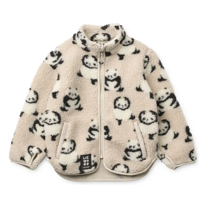 Chaqueta Sherpa Nolan Pandas Fibra Reciclada | Beige- Imagen del producto n°0