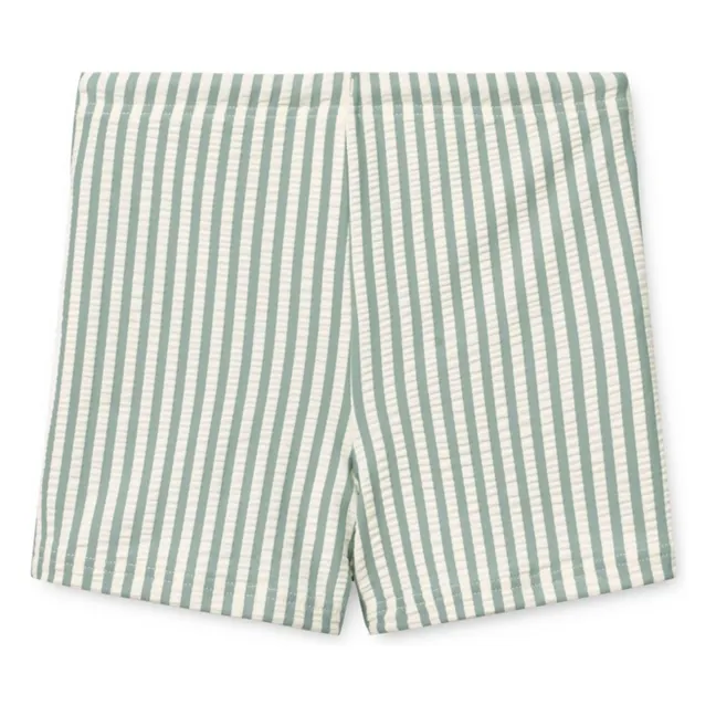 Short de Bain Otto Rayé Seersucker Fibres Recyclées | Vert