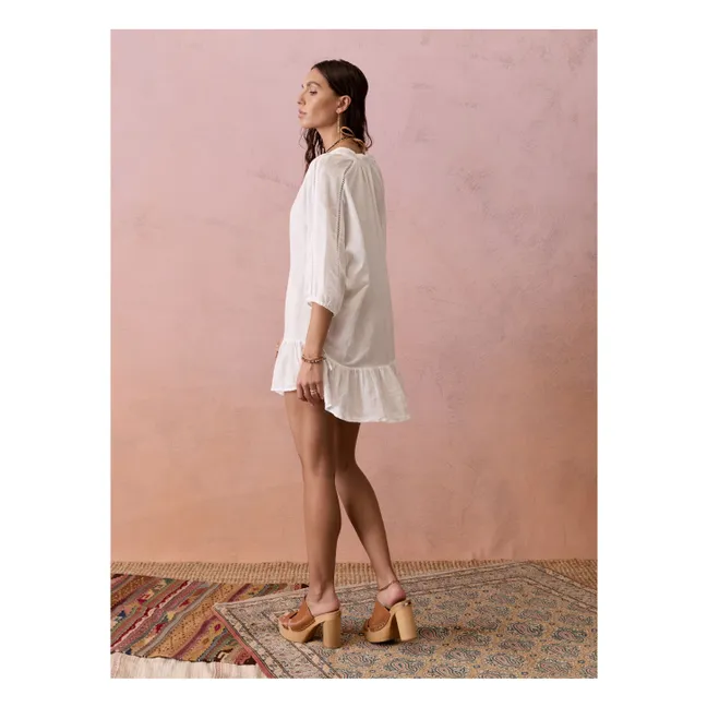 Vestido camisero de lino La Ponche | Blanco