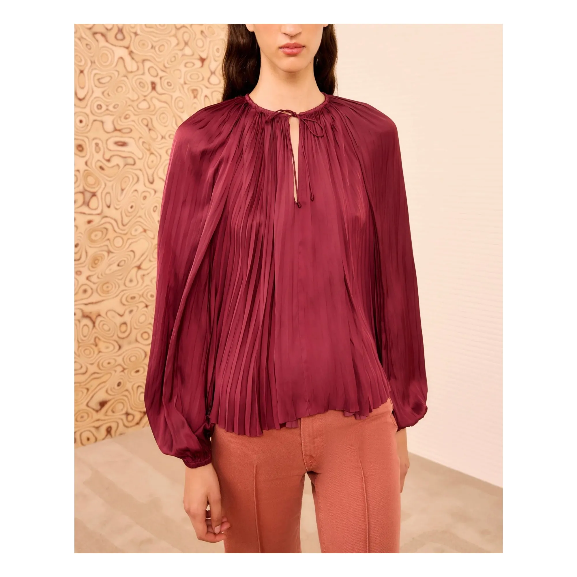 Ulla Johnson Burgundy Electra Blouse