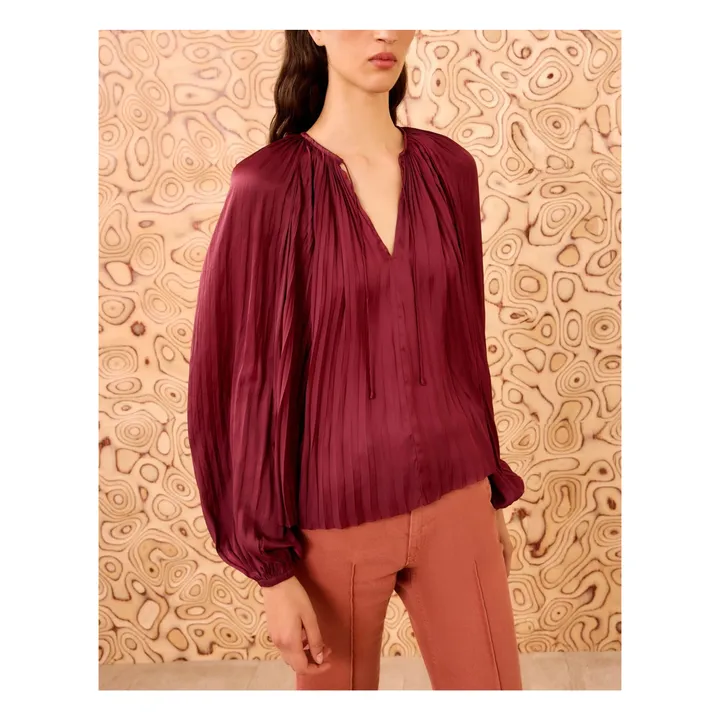 Blouse Electra  | Bordeaux- Image produit n°2