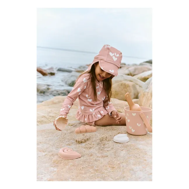 Chapeau Anti-UV Cecilia Cœurs | Rose