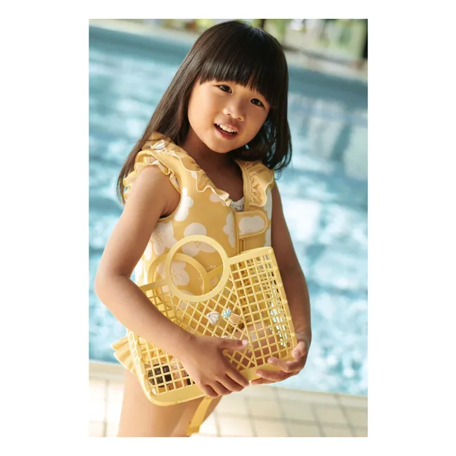 Cesta Samantha Charms Fibras recicladas | Amarillo