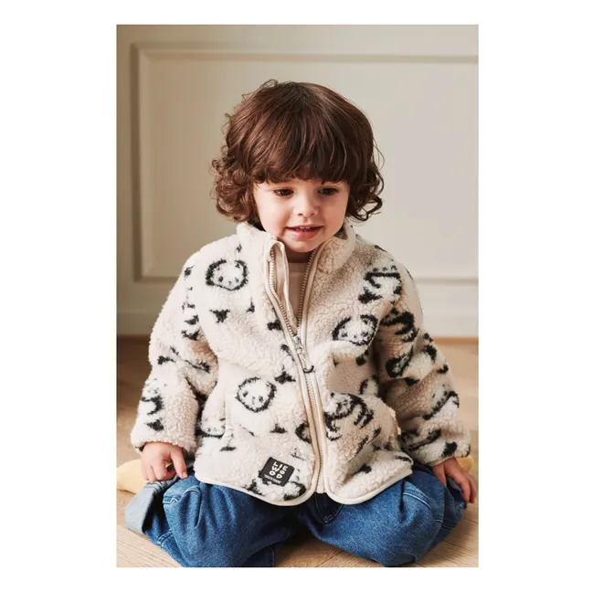 Nolan Pandas Recycled Fiber Sherpa Jacket | Beige