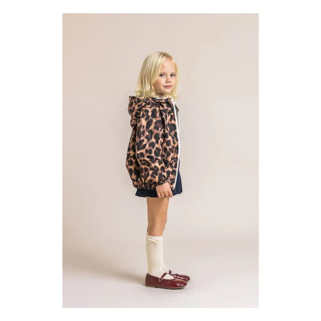 Coupe-Vent Imperméable Bastille Léopard Fibres Recyclées | Marron