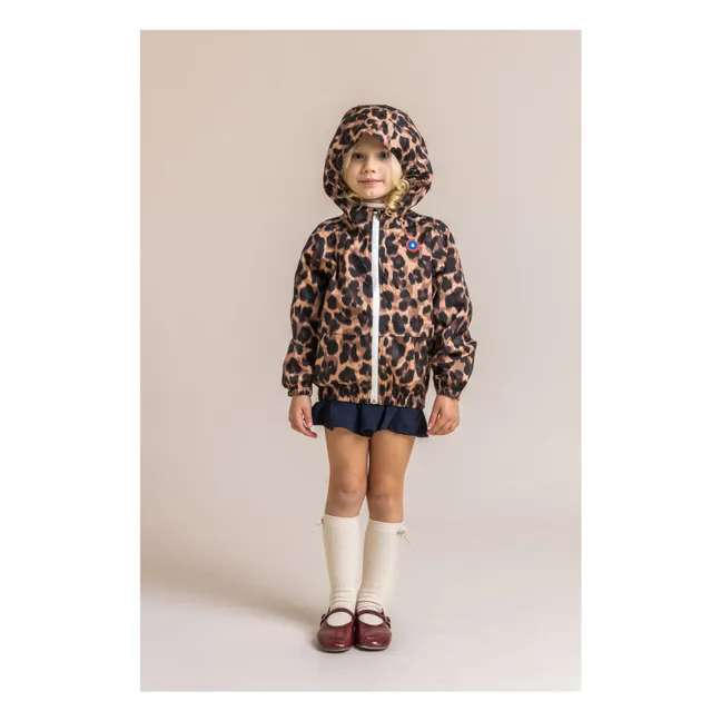 Coupe-Vent Imperméable Bastille Léopard Fibres Recyclées | Marron