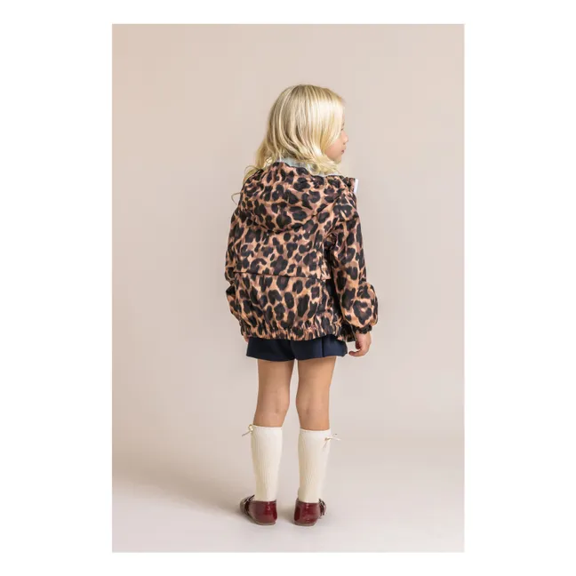 Coupe-Vent Imperméable Bastille Léopard Fibres Recyclées | Marron