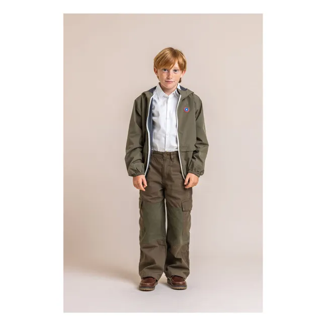 Coupe-Vent Imperméable Bastille Fibres Recyclées | Vert kaki