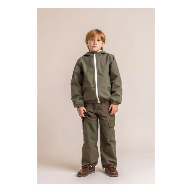 Coupe-Vent Imperméable Bastille Fibres Recyclées | Vert kaki