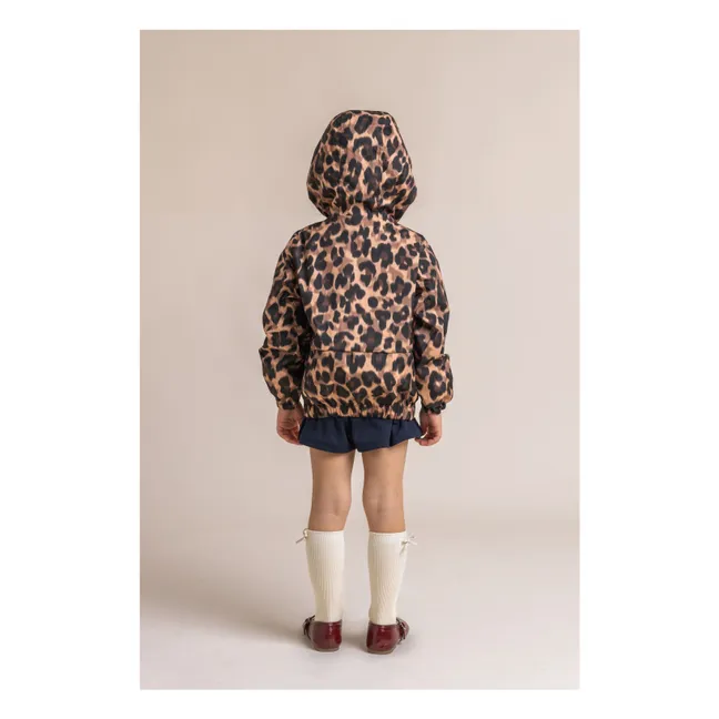 Coupe-Vent Imperméable Bastille Léopard Fibres Recyclées | Marron