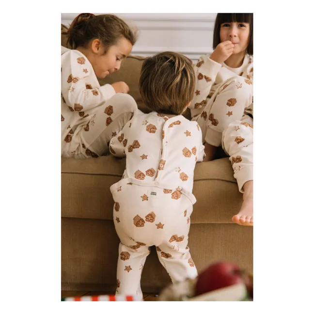 Pijama navideño Chubby Algodón orgánico | Crudo