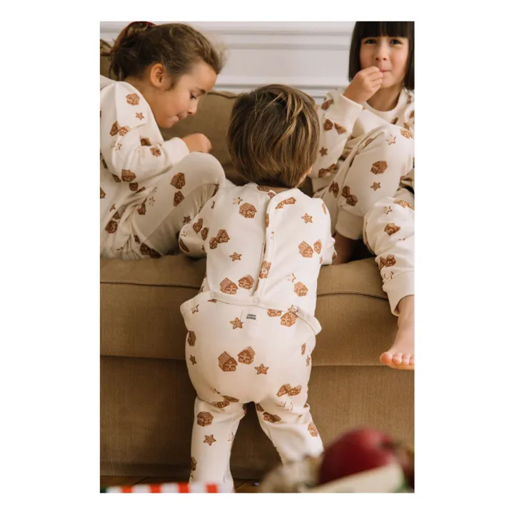 Pyjama Chubby Noël Coton Bio | Ecru- Image produit n°10