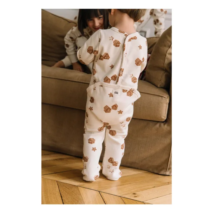 Pyjama Chubby Noël Coton Bio | Ecru- Image produit n°11