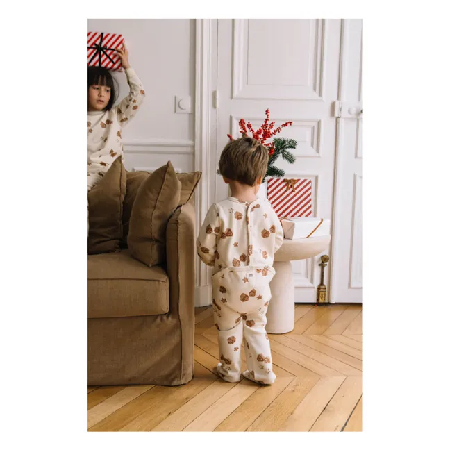 Pijama navideño Chubby Algodón orgánico | Crudo
