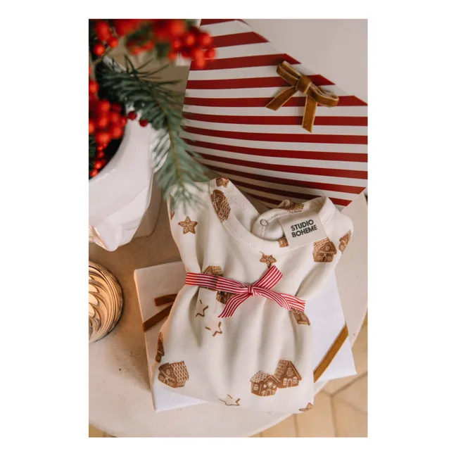 Pyjama Chubby Noël Coton Bio | Ecru