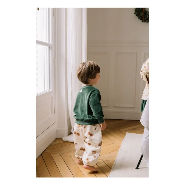 Jogger Porgy Noël Coton Bio | Ecru