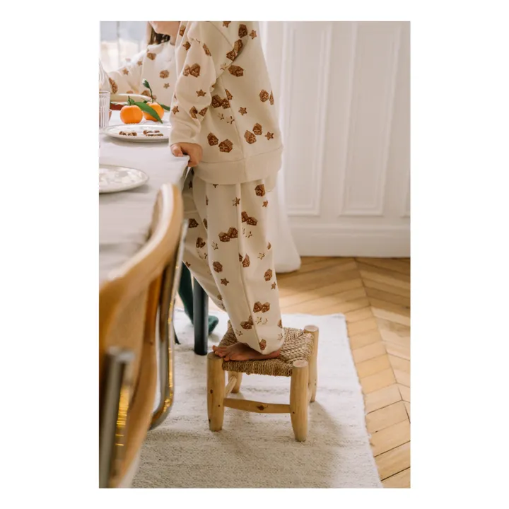 Joggers de algodón orgánico Porgy Christmas | Crudo- Imagen del producto n°5