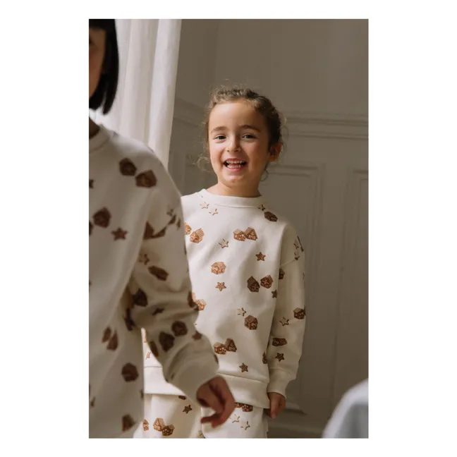 Christmas Bear Sweat Organic Cotton | Ecru