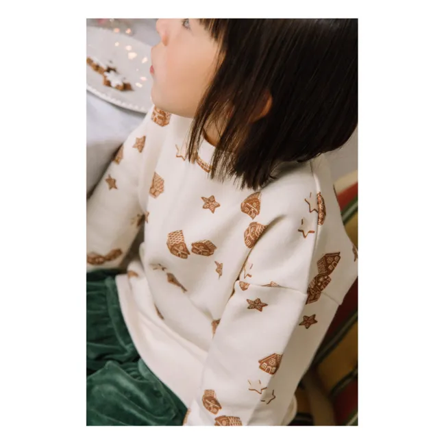 Sweatshirt Bär Weihnachten Bio-Baumwolle | Seidenfarben