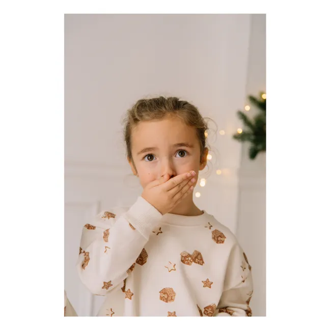 Sweat Ours Noël Coton Bio | Ecru