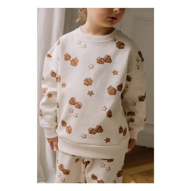 Sweat Ours Noël Coton Bio | Ecru