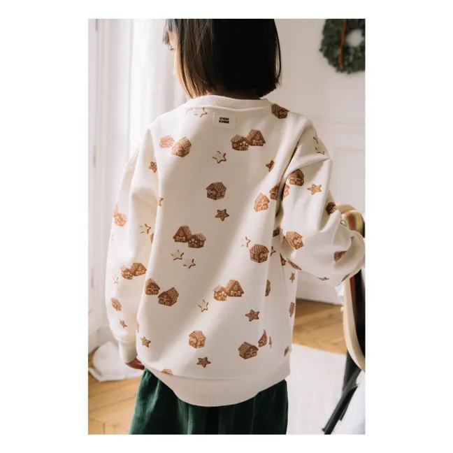 Sweat Ours Noël Coton Bio | Ecru