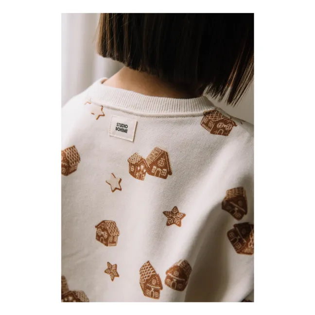 Sweatshirt Bär Weihnachten Bio-Baumwolle | Seidenfarben