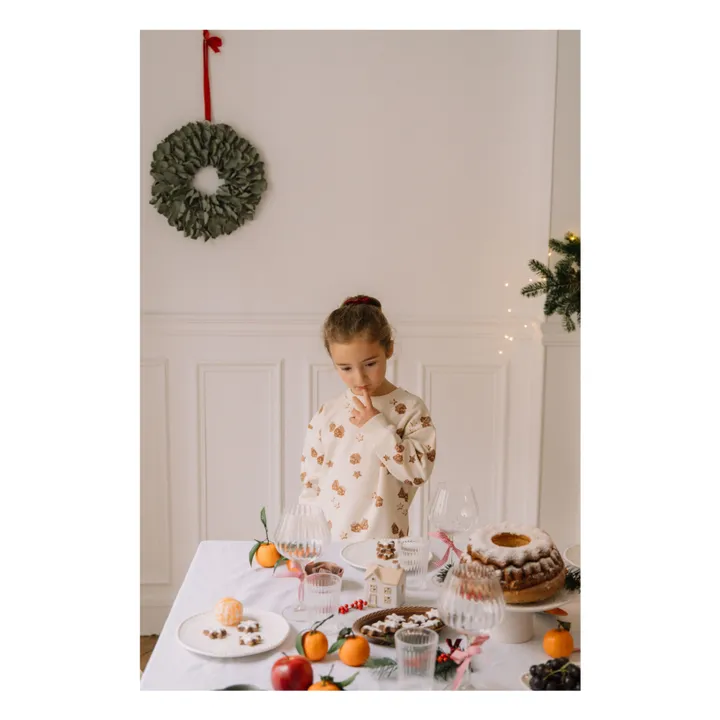 Sweat Ours Noël Coton Bio | Ecru- Image produit n°9