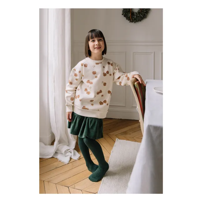 Jupe Samba Velours Coton Bio | Vert sapin