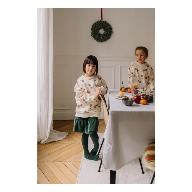 Jupe Samba Velours Coton Bio | Vert sapin