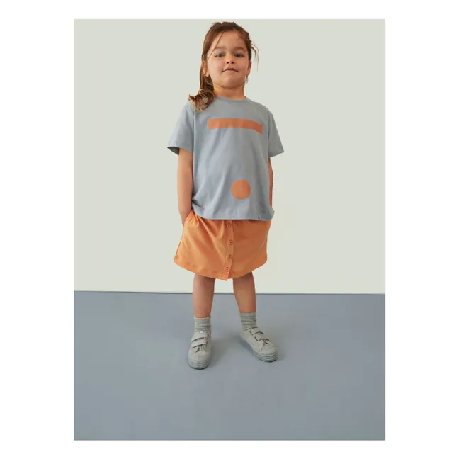 Camiseta con logotipo de algodón ecológico | Azul Glaciar