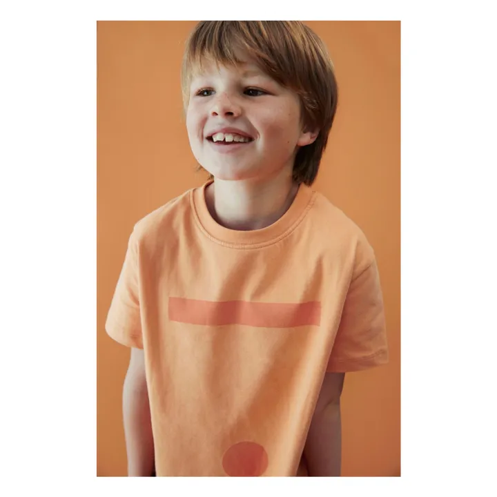 T-shirt Logo Coton Bio | Abricot- Image produit n°2
