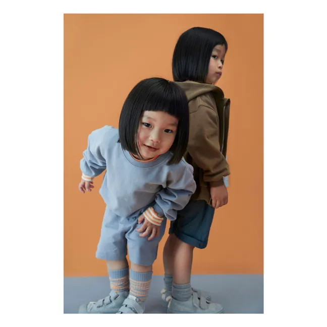 Sudadera con cremallera de algodón orgánico | Marrón Kaki