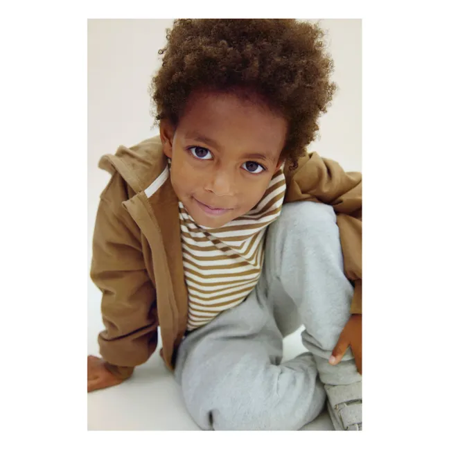 Sweat Zippé Coton Bio | Brun kaki