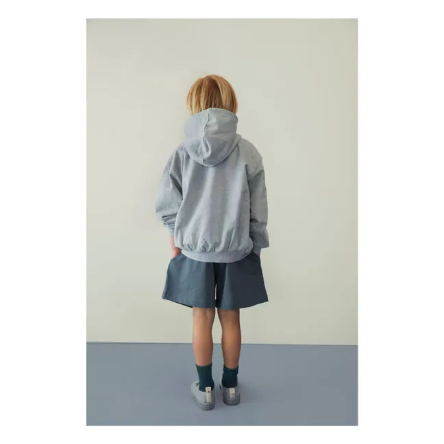 Sweat Zippé Coton Bio | Gris chiné