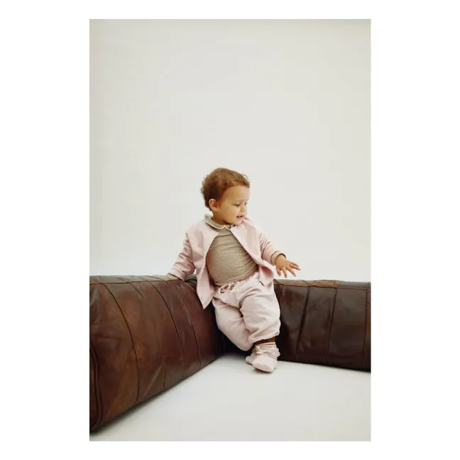 Strickjacke Mini Bio-Baumwolle | Blassrosa