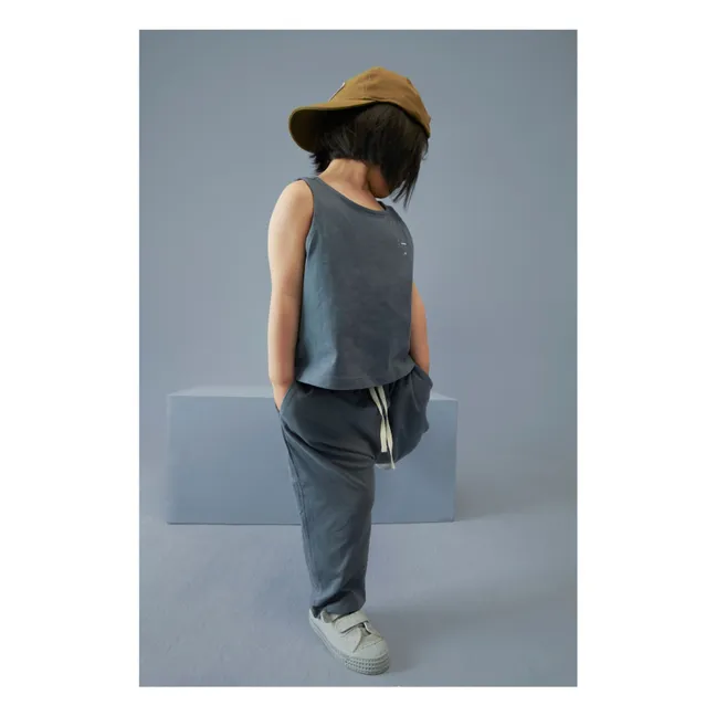 Organic cotton pants | Grey blue